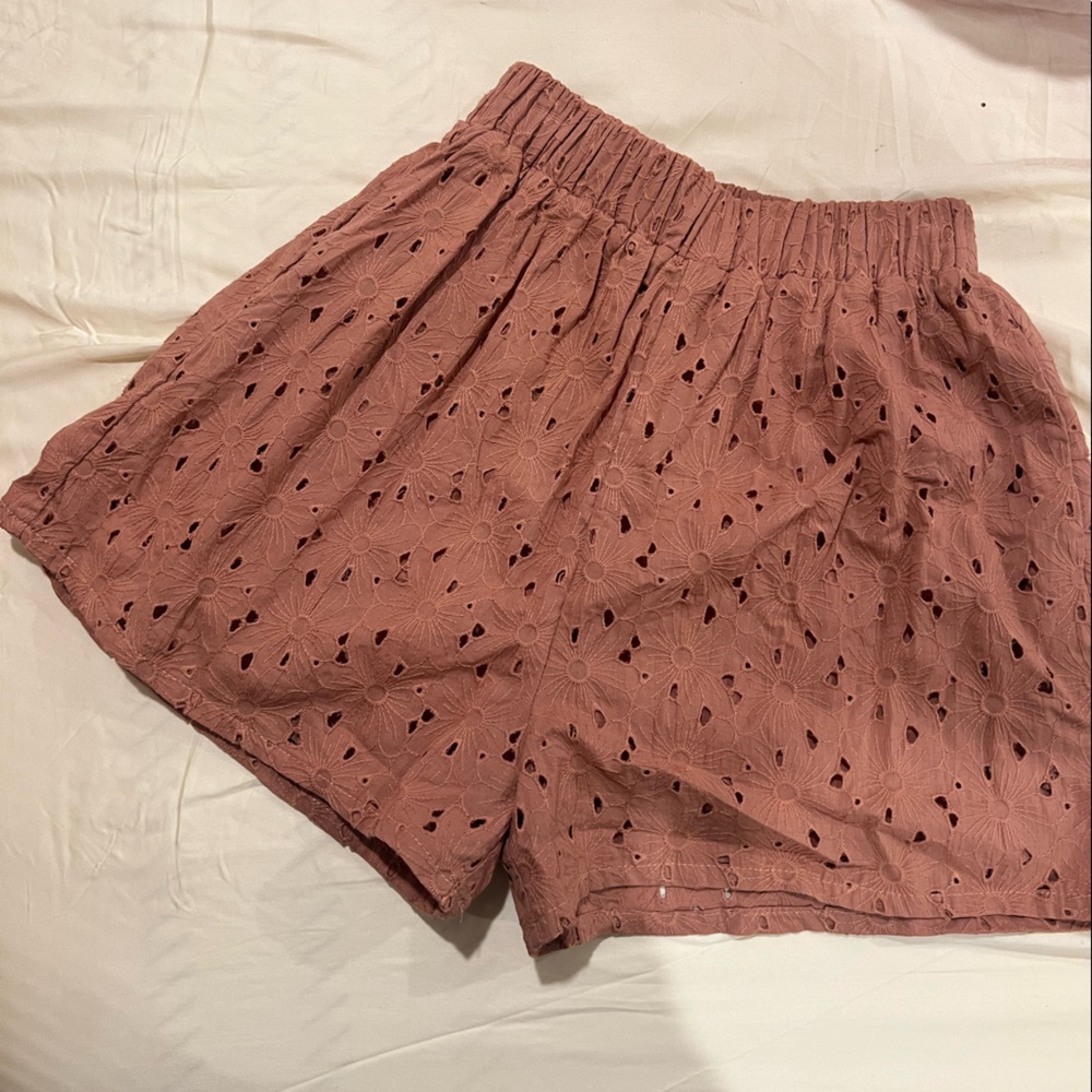 By Together Eyelet shorts